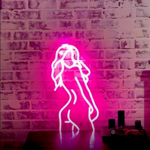 Goddess/Boss Lady Neon Pink LED Light Wall Decor - Picture 3 of 6
